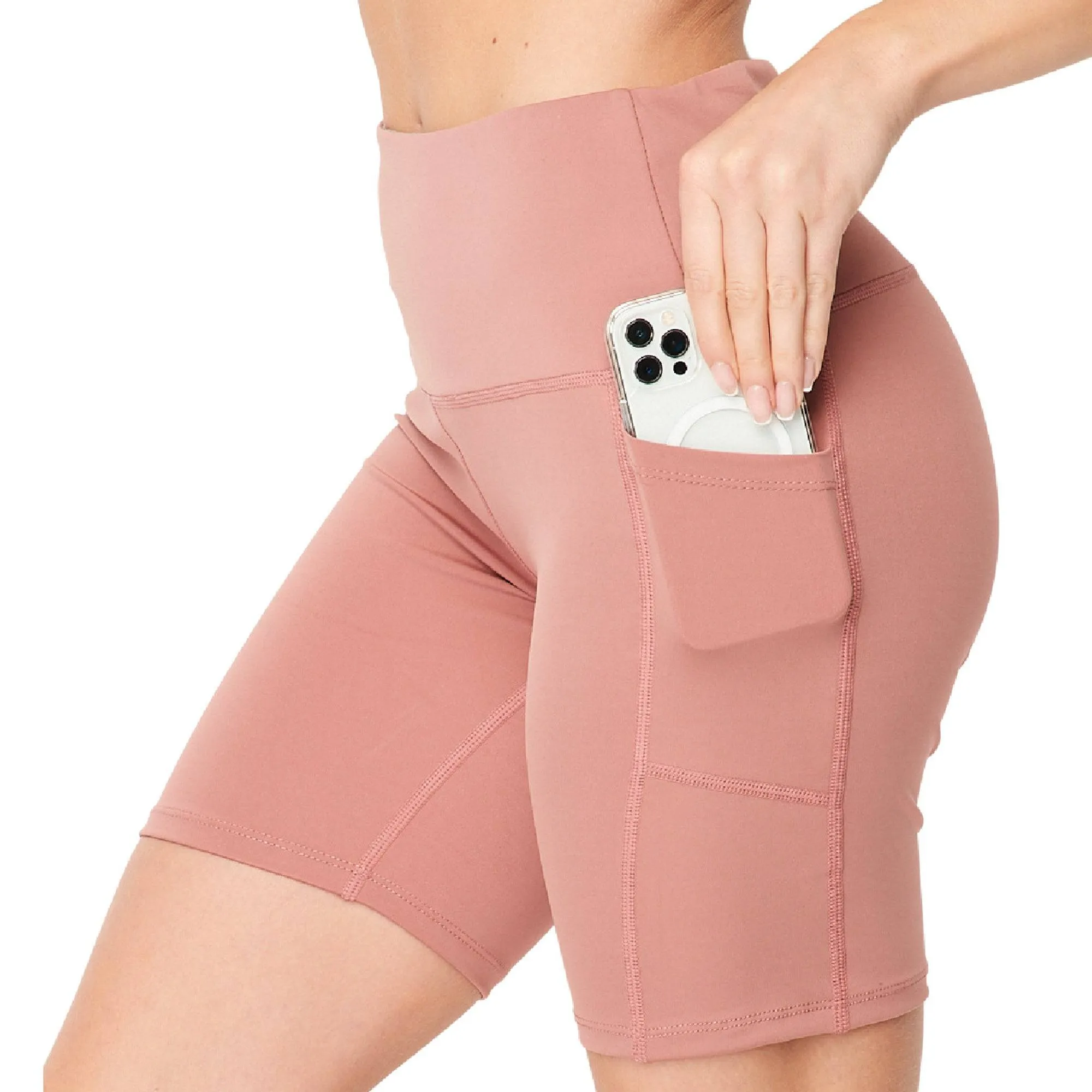 Squat Proof High-Waist Biker Leggings | Cell Phone Pocket (New Fashion)