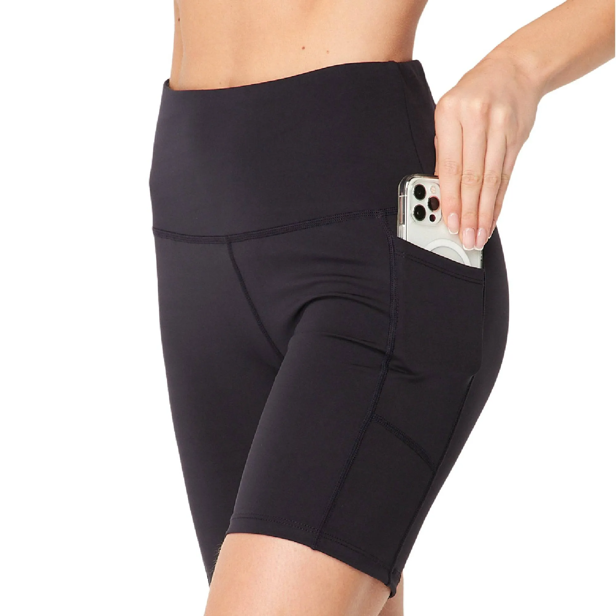 Squat Proof High-Waist Biker Leggings | Cell Phone Pocket (New Fashion)