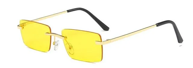 Stylish Rimless Gradient Square Sunglasses