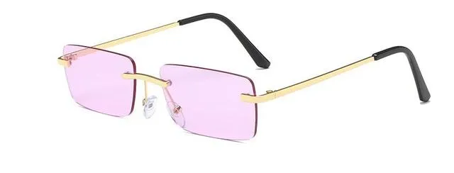 Stylish Rimless Gradient Square Sunglasses