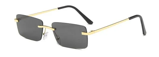 Stylish Rimless Gradient Square Sunglasses