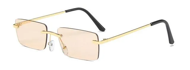 Stylish Rimless Gradient Square Sunglasses