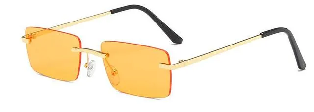 Stylish Rimless Gradient Square Sunglasses