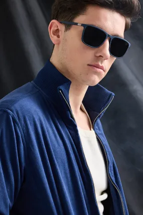 Stylish Square Brown Transparent Sunglasses