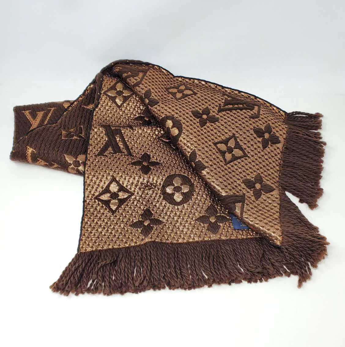 Trendy Inspired Louis Vuitton Logomania Shine Brown Monogram Scarf