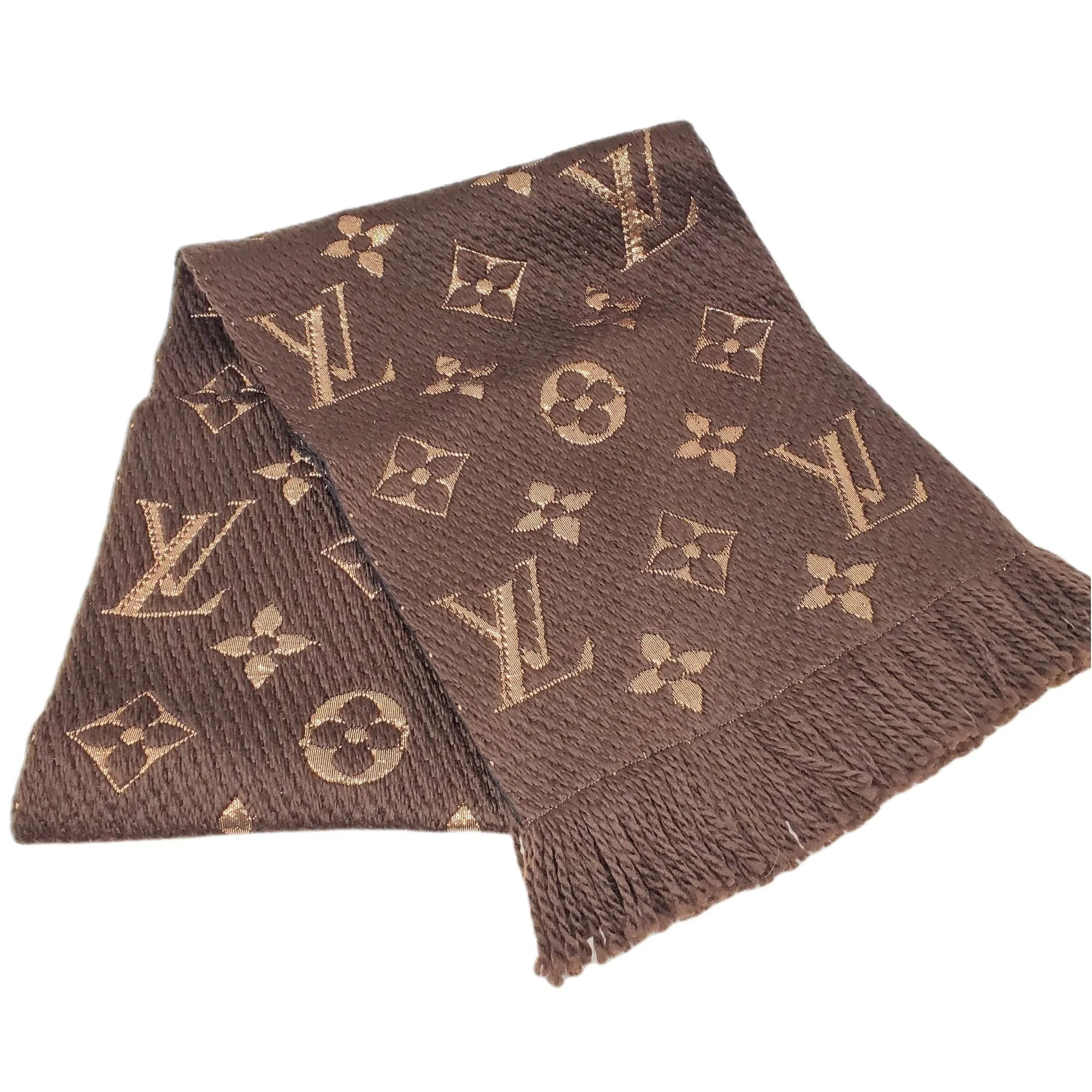 Trendy Inspired Louis Vuitton Logomania Shine Brown Monogram Scarf