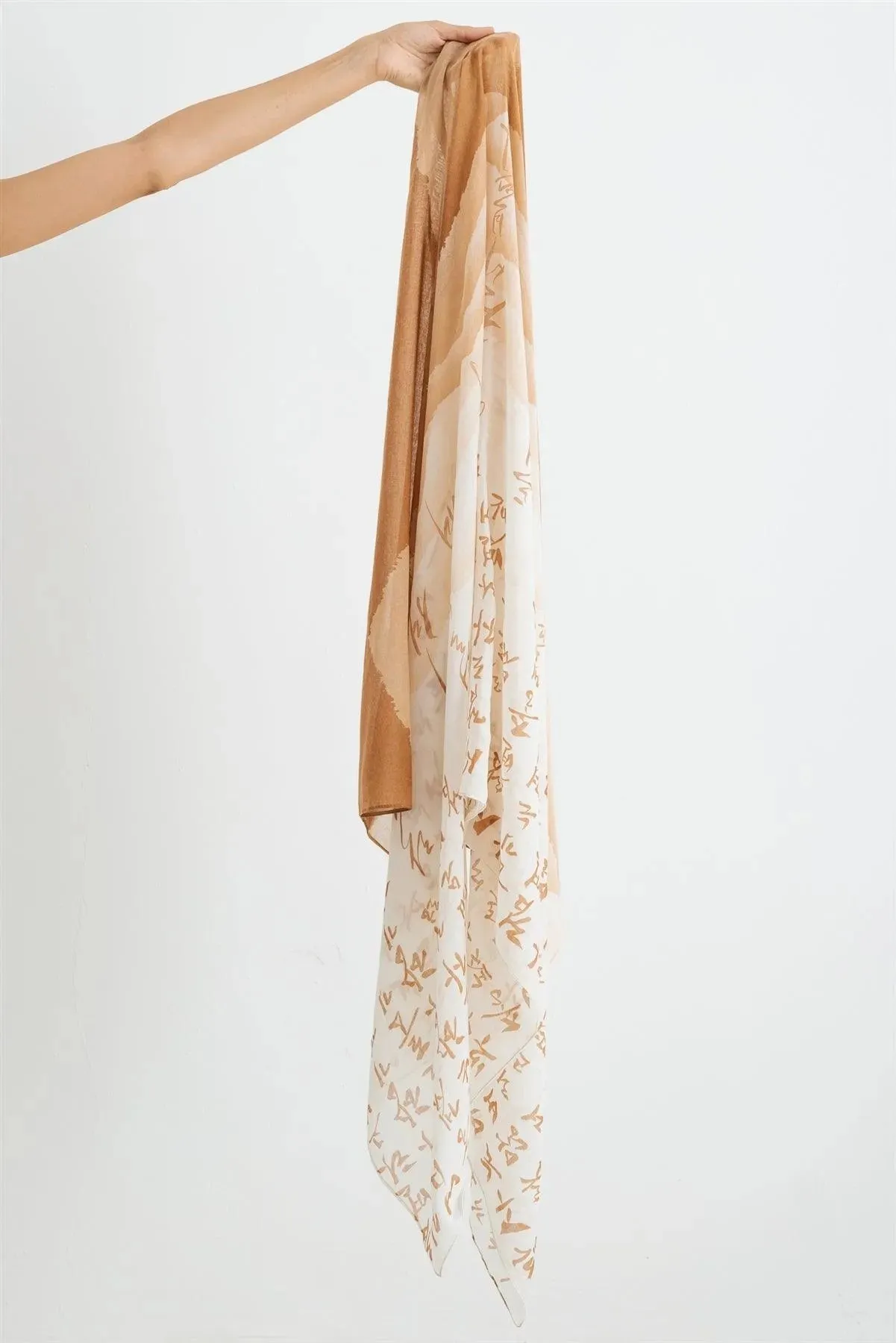 Unique Hangul Design Korean Languages Wrap Long Shawl Scarf