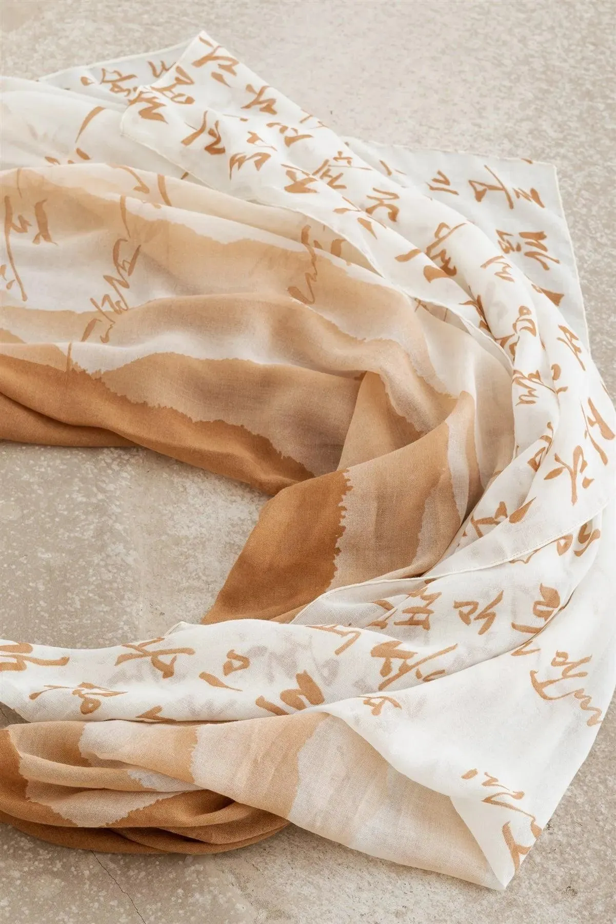 Unique Hangul Design Korean Languages Wrap Long Shawl Scarf