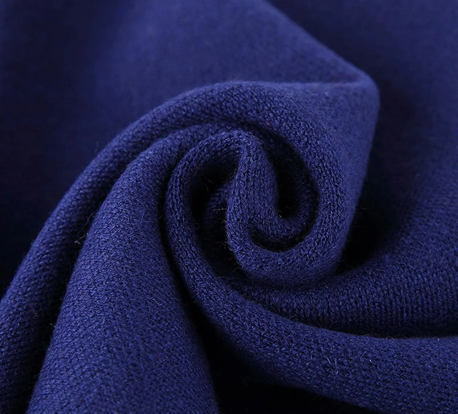 Warm Winter Solid Scarf Men Cashmere Feel Soft Long Scarves Unisex Dark Blue, 69x30 Inch