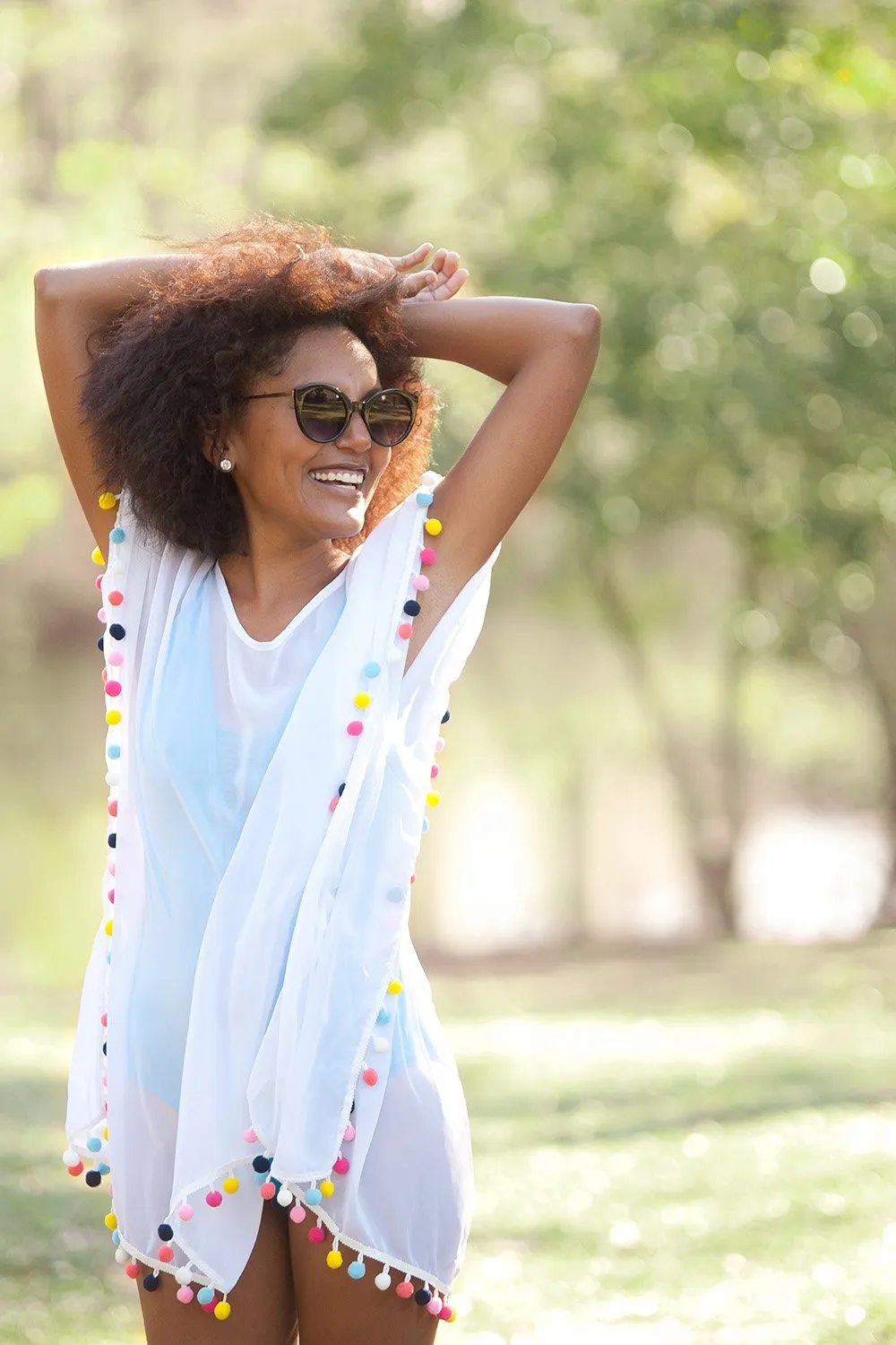 White Pom-tastic Coverup - Personalized