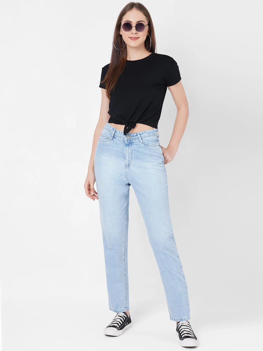 Women High-Rise Mom Fit Jeans