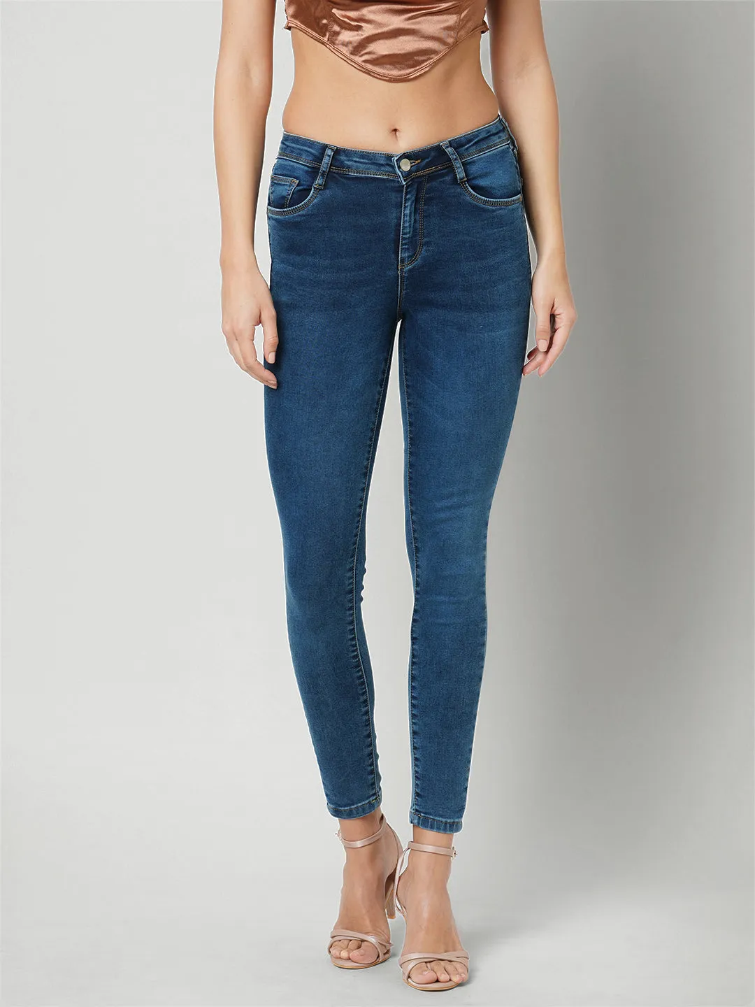 Women Mid-Rise Skinny Jeans