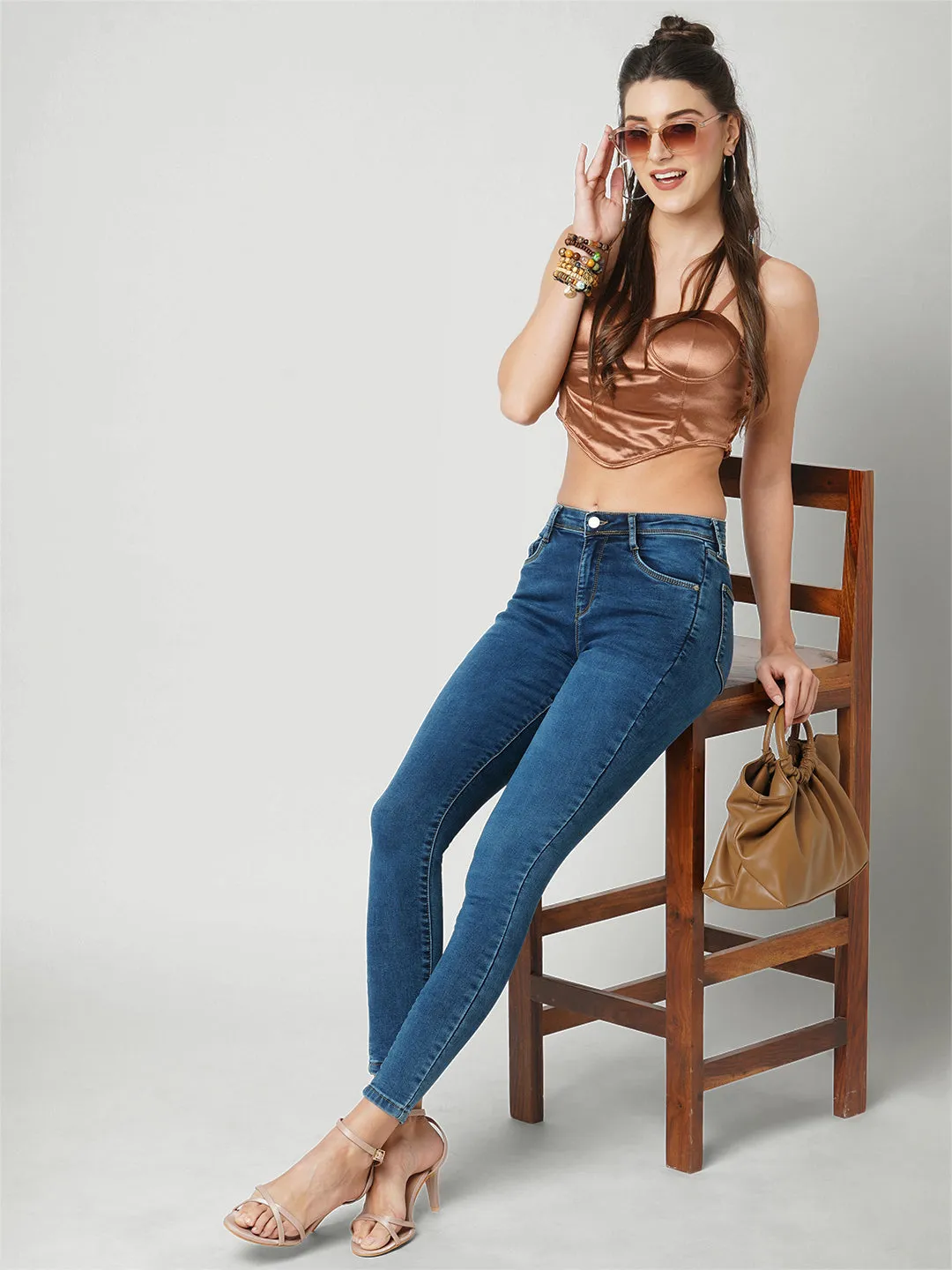 Women Mid-Rise Skinny Jeans