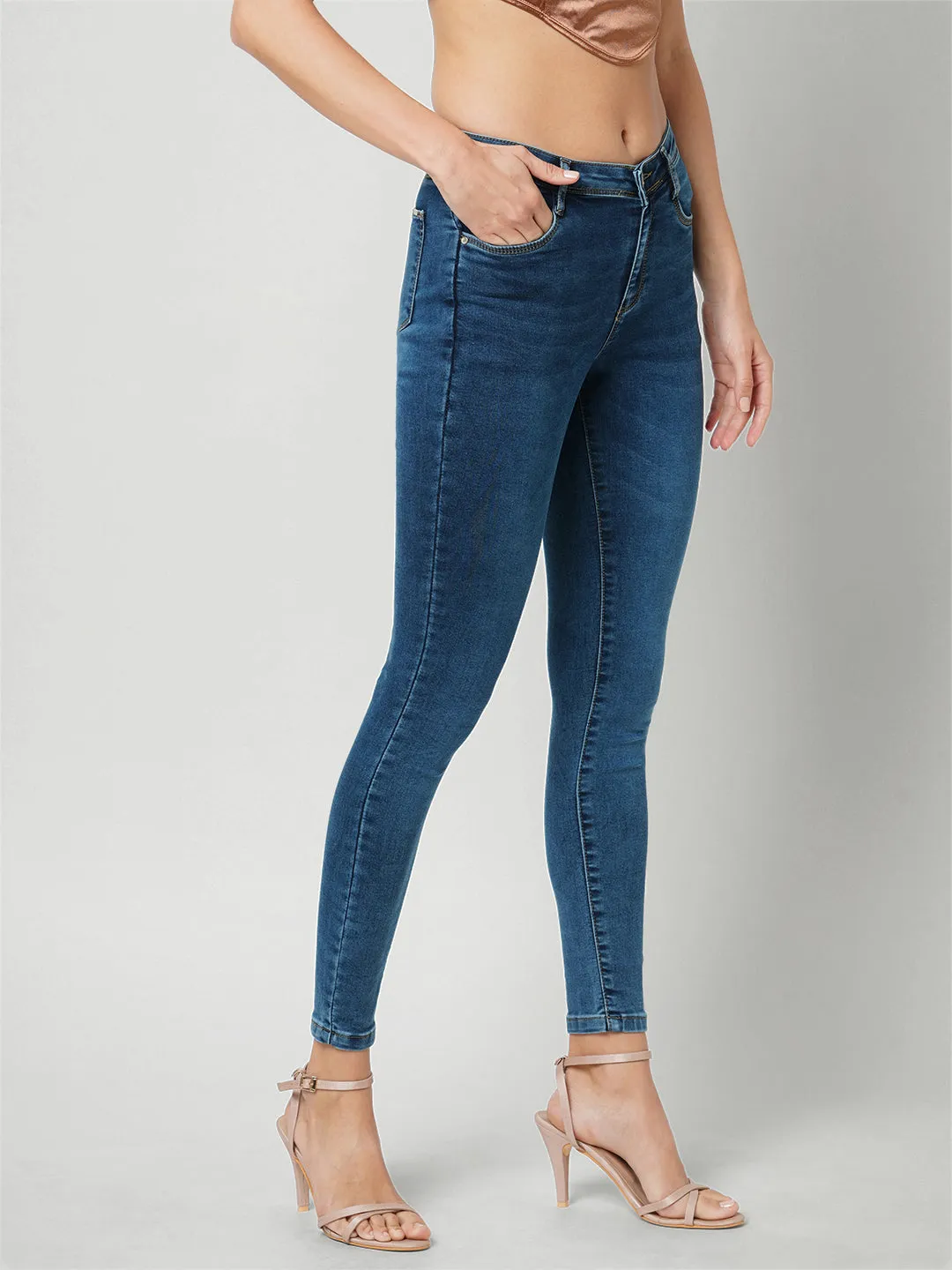 Women Mid-Rise Skinny Jeans