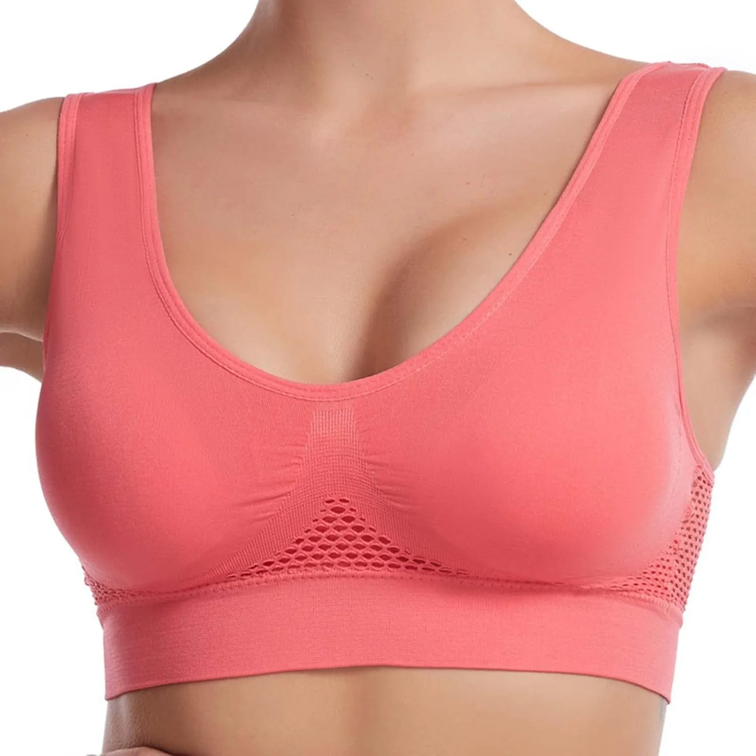 Women Wirefree Full Coverage Bras Everyday Stretch Padded Adjustable Breathable Bra Bralettes