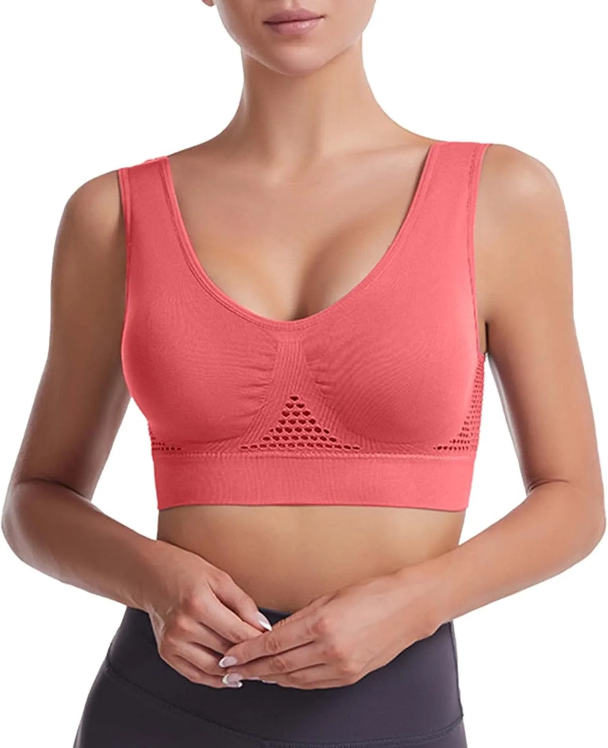 Women Wirefree Full Coverage Bras Everyday Stretch Padded Adjustable Breathable Bra Bralettes