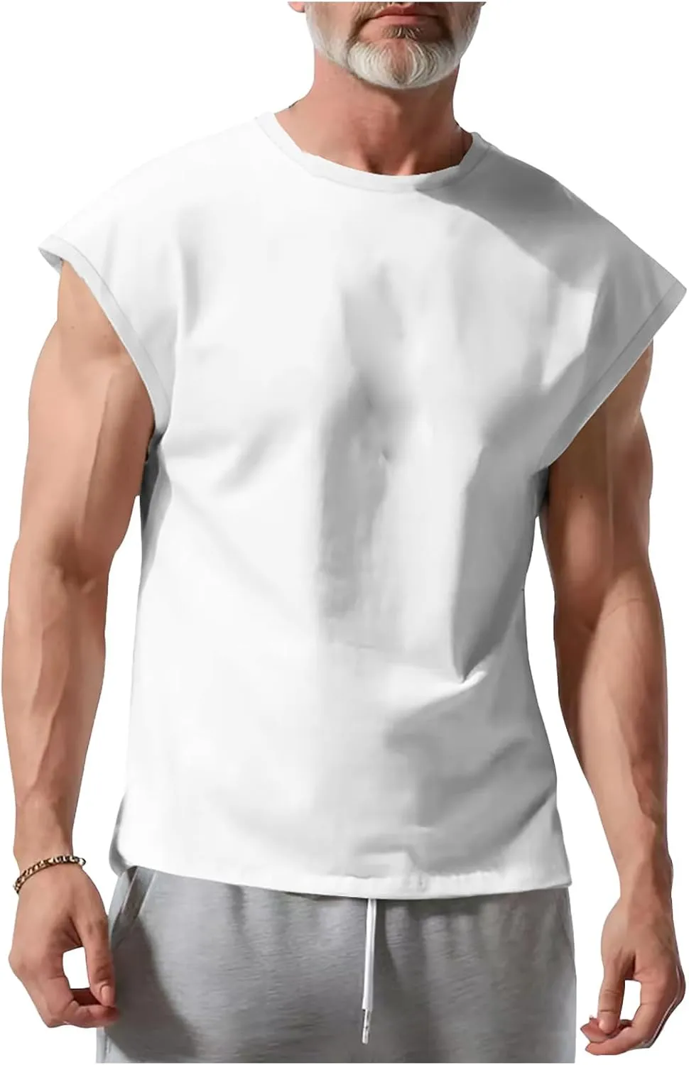 Xiaojmake Mens Workout Tank Tops Loose Athletic Sleeveless Sports T-Shirt Cap Sleeve Running Breathable Gym Muscle Tee Shirt